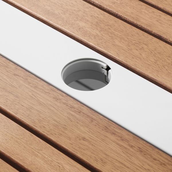 Стол + 4 кресла, для/сада, светло-коричневый, ФРЁСЁН/ДУВХОЛЬМЕН темно-серый 156x90 см IKEA ШЭЛЛАНД 192.671.22 - схема-чертеж с размерами