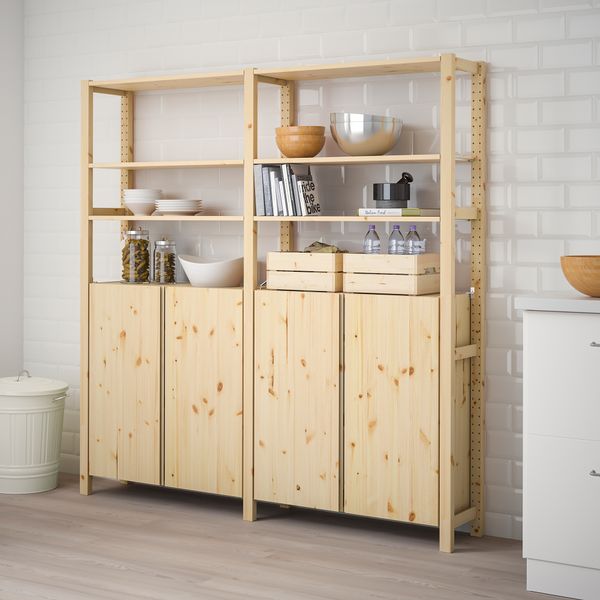 2 секции, полки, шкаф, 174x30x179 см, сосна IKEA IVAR ИВАР 392.483.59 - фото 3