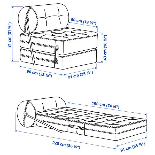 IKEA, дополнительный ракурс - схема-чертеж с размерами
