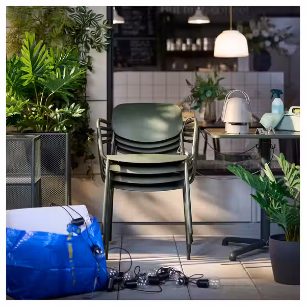 VISINGSÖ Стул - для сада/насыщенный зеленый - фото 3