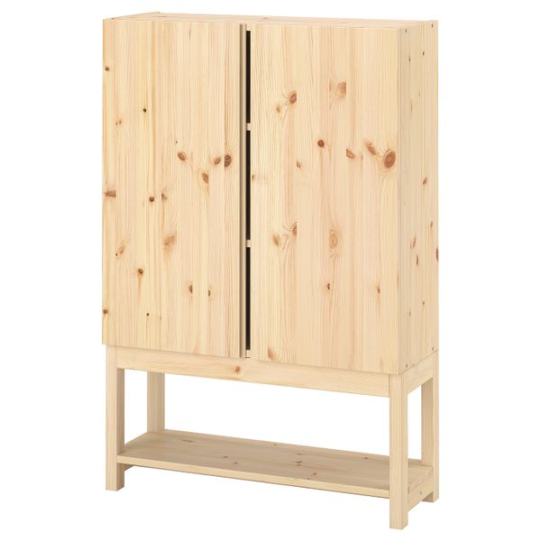 Стеллаж с 1 шкафчиком, сосна 80x30x120 см IKEA IVAR ИВАР 894.223.32 - схема-чертеж с размерами