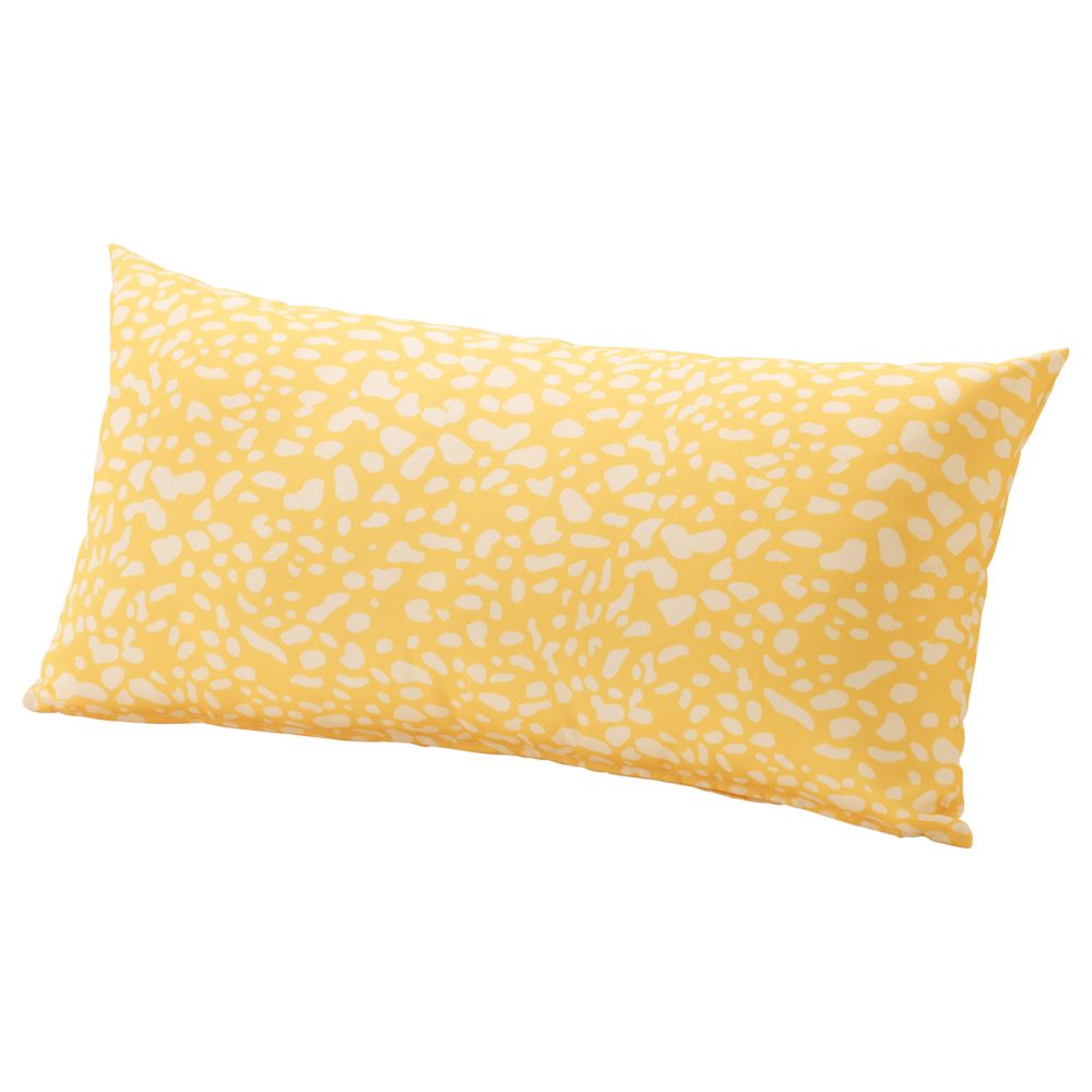 Подушка для садовой мебели ГРЕНО, желтый, белый (59x30 см) - фото 1