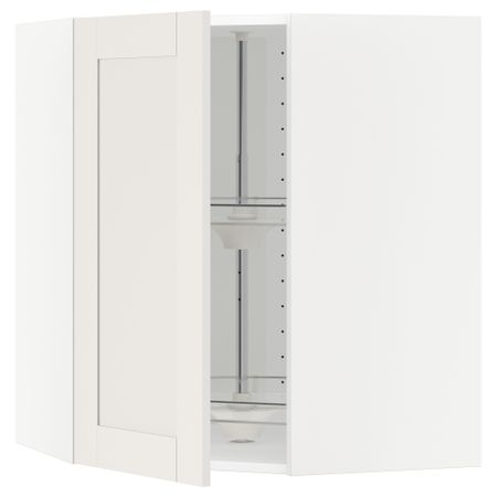 Угловой навесного шкаф с вращающейся секцией, 68x80 см, белый, Sävedal белый IKEA METOD МЕТОД 290.641.43