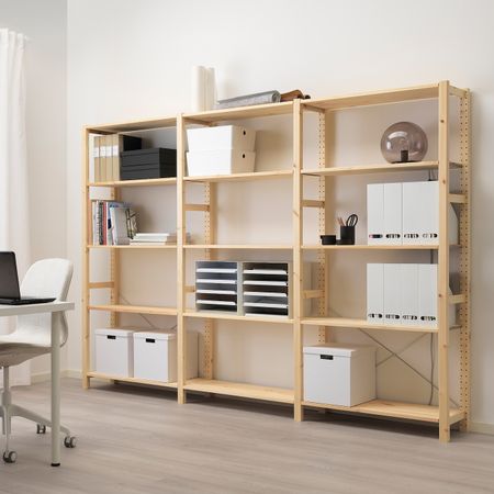 3 секции/полки, сосна 259x30x179 см IKEA IVAR ИВАР 792.483.76