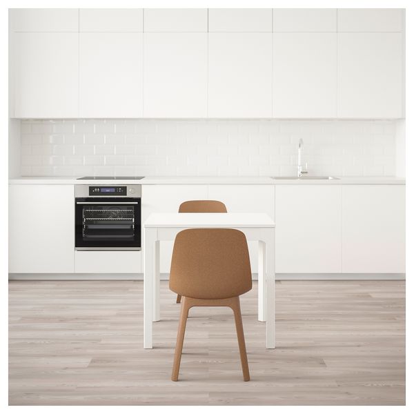 Стол и 2 стула ЭКЕДАЛЕН / ОДГЕР, белый, коричневый (80/120 см) - фото 2