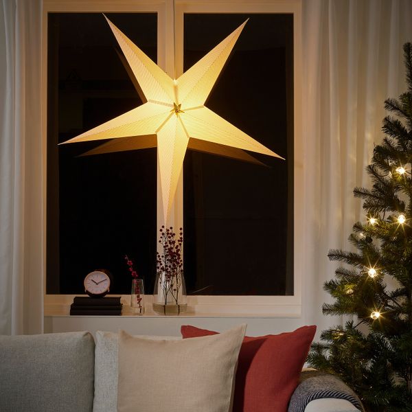 Абажур для подвесного светильника, в полоску серый, 100 см IKEA СТРОЛА 004.440.02 - схема-чертеж с размерами