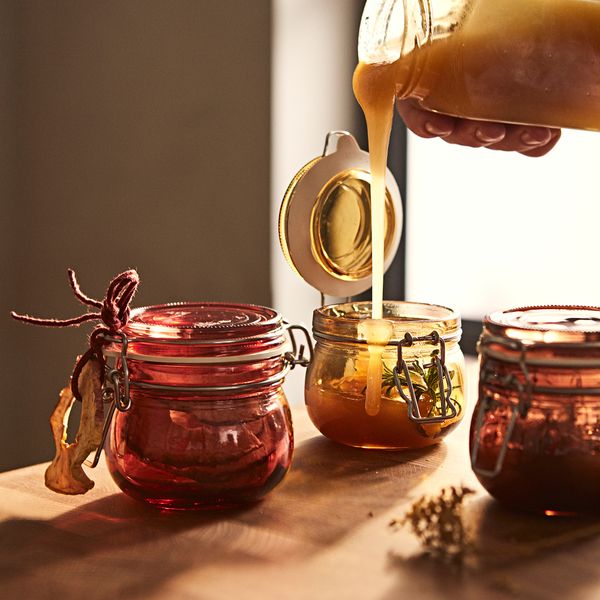 Банка с крышкой, разноцветный, 13 сл IKEA KRÖSAMOS 005.157.92 - схема-чертеж с размерами