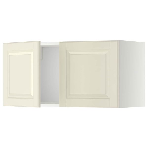 Навесной шкаф с 2 дверями, белый/Будбин белый с оттенком 80x40 см IKEA METOD МЕТОД 792.271.28 - схема-чертеж с размерами