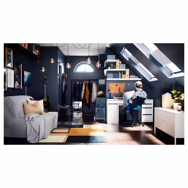 LYCKSELE LÖVÅS 2-местный диван-кровать - Knisa светло-серый - фото 3