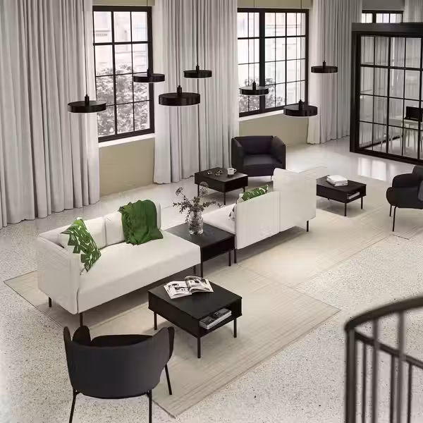 LILLEHEM 4-м модульный диван со столиком - Vissle бежевый/металлический - фото 2