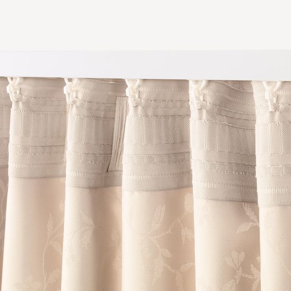 Гардины с прихватом, 2 шт., бежевый 145x300 см IKEA LISABRITT ЛИЗАБРИТТ 703.967.19 - схема-чертеж с размерами