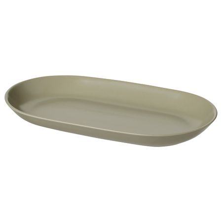 Блюдо, матовая поверхность зеленый 36x22 см IKEA FÄRGKLAR ФЭРГКЛАР 704.794.27