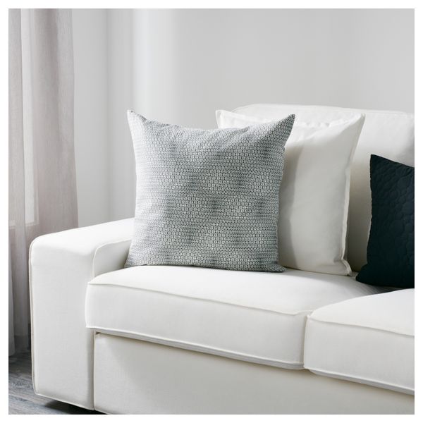 Чехол на подушку НАТТЛЬЮС, белый/черный (50x50 см) - схема-чертеж с размерами