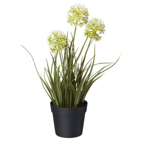 Искусственное растение в горшке ФЕЙКА, лук белый (9 см)