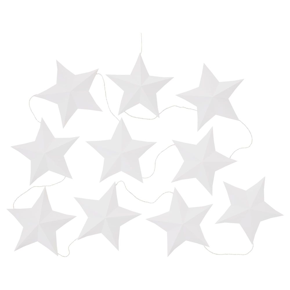 Гирлянда, 10 светодиодов СТРОЛА, звезда, белый - фото 1