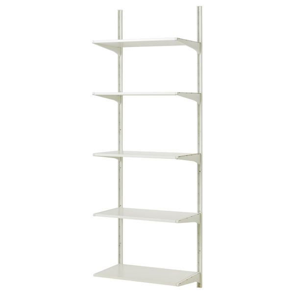 Настенная шина/полки, белый 65x40x196 см IKEA АЛЬГОТ 692.303.48 - схема-чертеж с размерами
