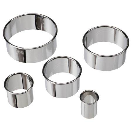 Формочка для печенья, 5 шт., серебристый IKEA LÄTTBAKAD ЛЭТТБАКАД 804.990.62