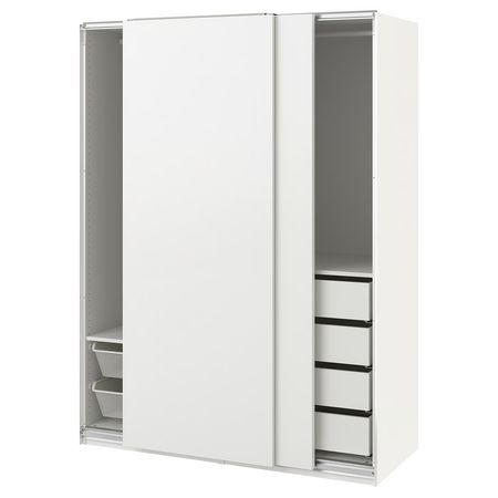 PAX / HASVIK Гардероб, комбинация - белый/белый 150x66x201 см