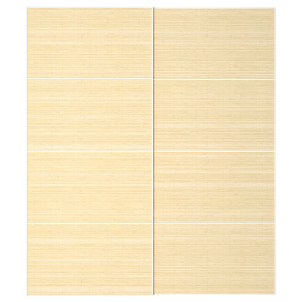Пара раздвижных дверей, светлый бамбук 200x236 см IKEA FJELLHAMAR ФЬЕЛЬХАМАР 693.114.91 - фото 1