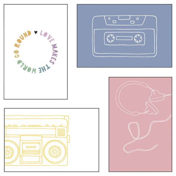 Открытка, Нежная пастель 10x15 см IKEA YLLEVAD ЮЛЛЕВАД 905.127.51 - фото 1