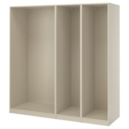 PAX 3 каркаса гардеробов - серо-бежевый 200x58x201 см