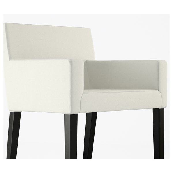 Легкое кресло НИЛЬС, черный, Блекинге белый - фото 5