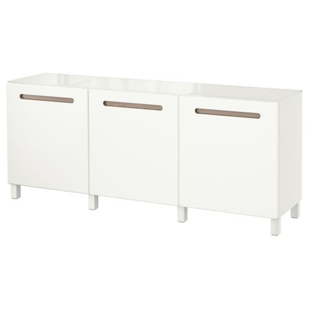 Комбинация для хранения с дверцами БЕСТО, белый, Марвикен белый (180x40x74 см)