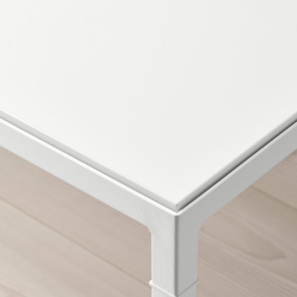 Журнальный стол, 2-х стороняя столешница, светло-серый под бетон/белый 75x60x50 см IKEA NYBODA НИБОДА 904.526.29 - фото 4