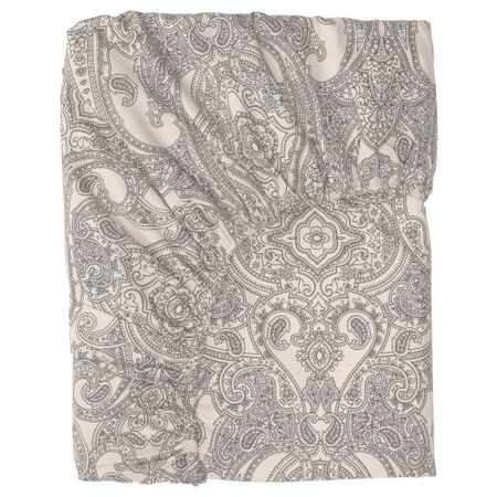 Простыня натяжная, 180x200 см, бежевый, темно-серый IKEA JÄTTEVALLMO ЙЭТТЕВАЛЛМО 405.014.58