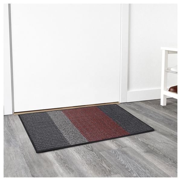Придверный коврик ЛЮНДЕРУП, серый, красный (60x90 см) - фото 3
