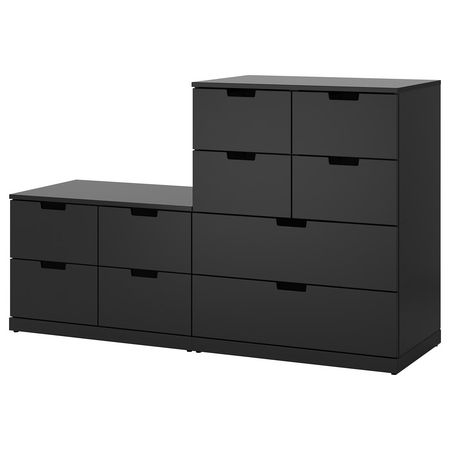 NORDLI Комод с 10 ящиками - антрацит 160x99 см