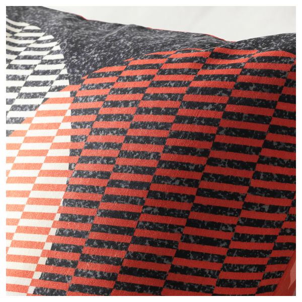 Чехол на подушку ВОРЛЭК, оранжевый, черный (50x50 см) - фото 3