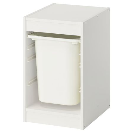 TROFAST Комбинация д/хранения+контейнер - белый/белый 34x44x56 см