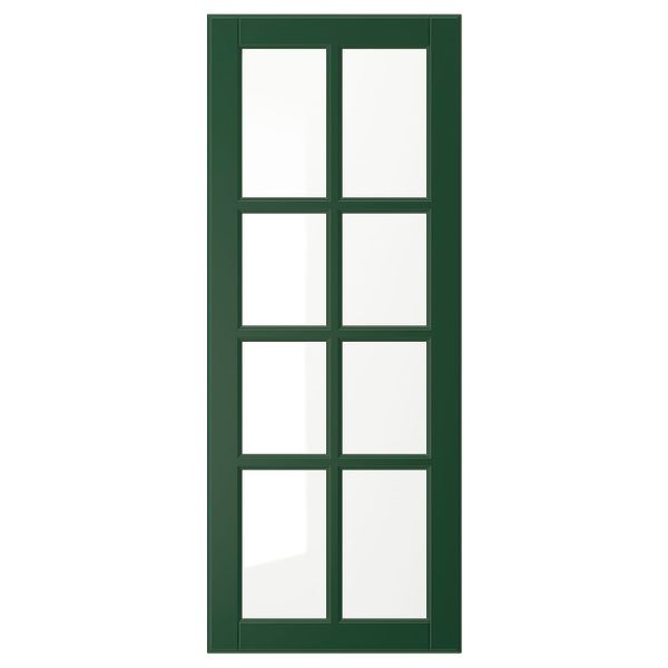 Стеклянная дверь, темно-зеленый 40x100 см IKEA BODBYN БУДБИН 104.446.62 - фото 1