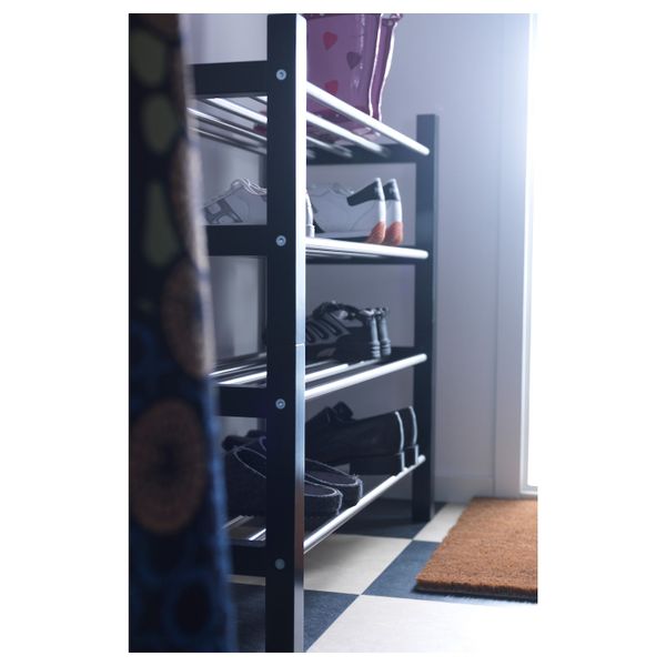 Полка для обуви, черный 79x32x37 см IKEA TJUSIG ЧУСИГ 903.752.59 - фото 4