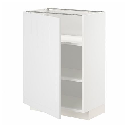Напольный шкаф с полками, белый/Стенсунд белый 60x37 см IKEA METOD МЕТОД 394.096.58