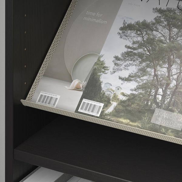 Стеллаж с наклонной полкой, черно-коричневый/бежевый 80x28x106 см IKEA БИЛЛИ / БОТТНА 692.792.26 - фото 3