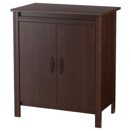 Шкаф с дверями, коричневый 80x93 см IKEA BRUSALI БРУСАЛИ 904.397.51