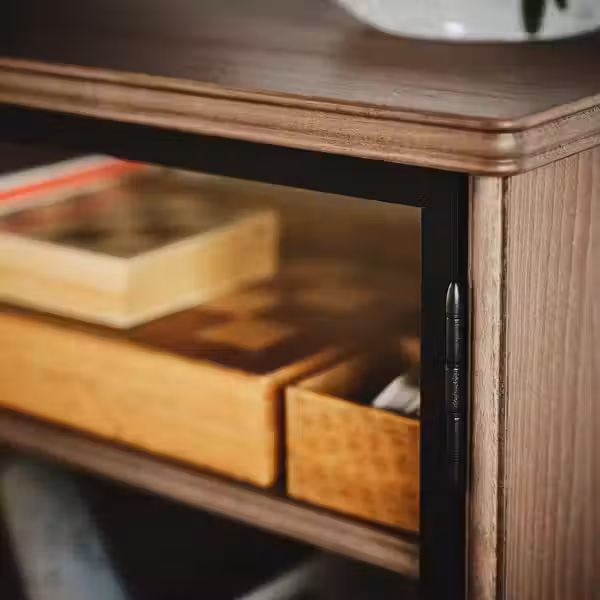 LANESUND Тумба под ТВ - серо-коричневый 161x47x55 см - фото 4