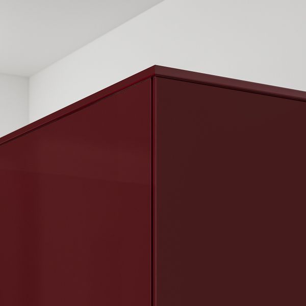 Карниз декоративный закругленный, глянцевый темный красно-коричневый 221 см IKEA KALLARP КАЛЛАРП 304.348.41 - схема-чертеж с размерами