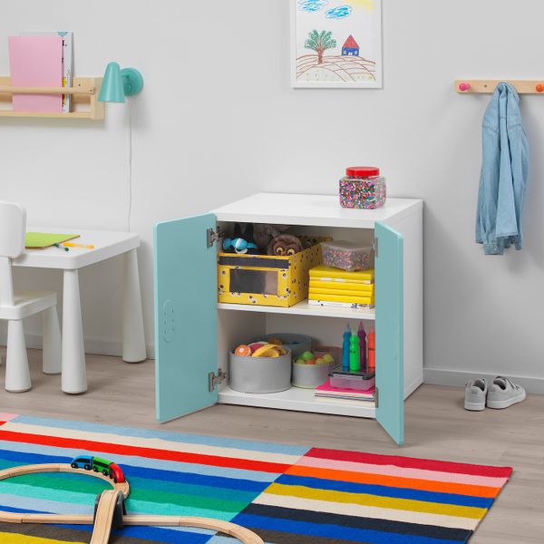 Шкаф, белый/голубой 60x50x64 см IKEA STUVA СТУВА / FRITIDS ФРИТИДС 892.794.85 - схема-чертеж с размерами