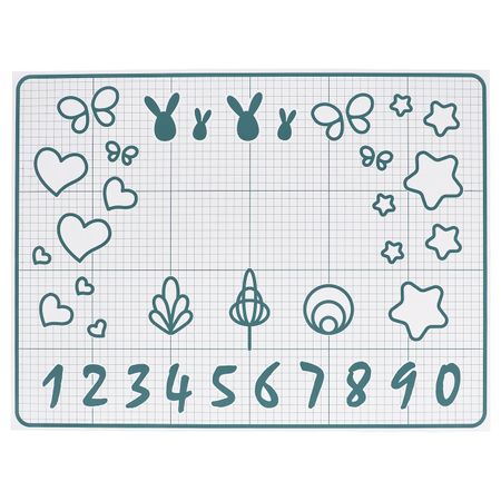 Коврик для выпечки, белый, бирюзовый 61x46 см IKEA BAKTRADITION БАКТРАДИТИОН 204.801.69