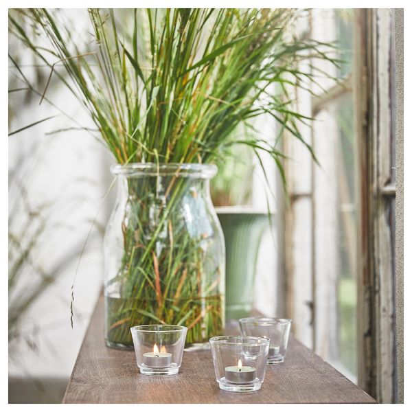 Свеча греющая ароматическая, Свежая трава, светло-зеленый, 3.5 ч IKEA HEDERSAM 405.042.49 - фото 4