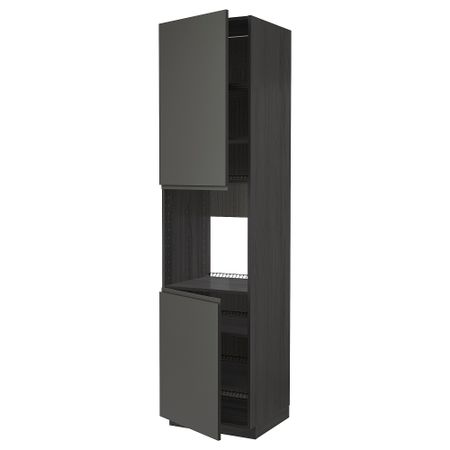 Высокий шкаф для духовки, 2 дверцы, полки, 60x60x240 cm IKEA METOD МЕТОД 594.661.91