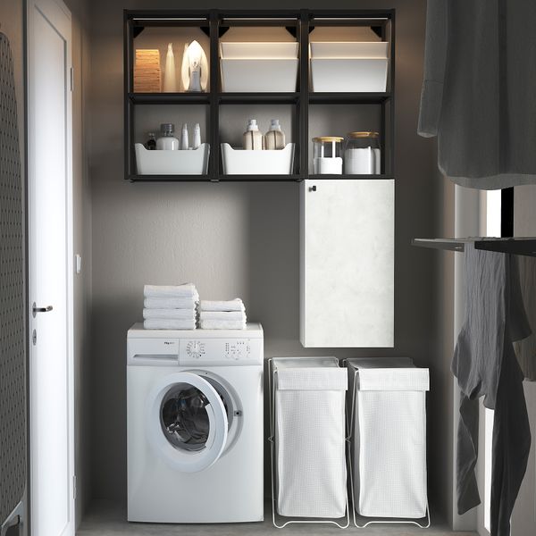 Комбинация для хранения, 120x32x150 см, антрацит IKEA BEGIVENHET БЕГИВЕНХЕТ 793.314.79 - фото 4