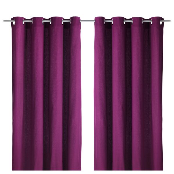 Гардины, 1 пара МАРИАМ, темно-сиреневый (145x300 см) - фото 1