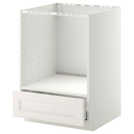 Напольный шкаф для духовки, с ящиком МЕТОД / МАКСИМЕРА, белый, Лаксарби белый (60x60 см)
