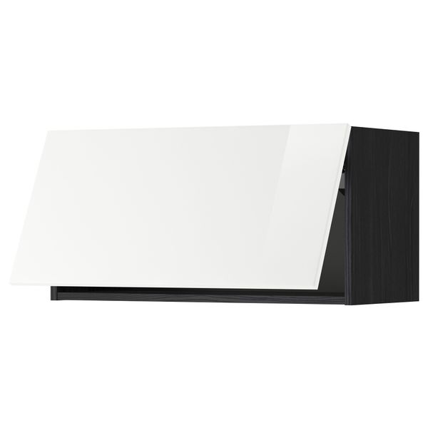 Горизонтальный навесной шкаф МЕТОД, черный, Рингульт белый - схема-чертеж с размерами
