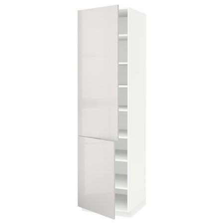 METOD Высокий шкаф с полками/2 дверцы