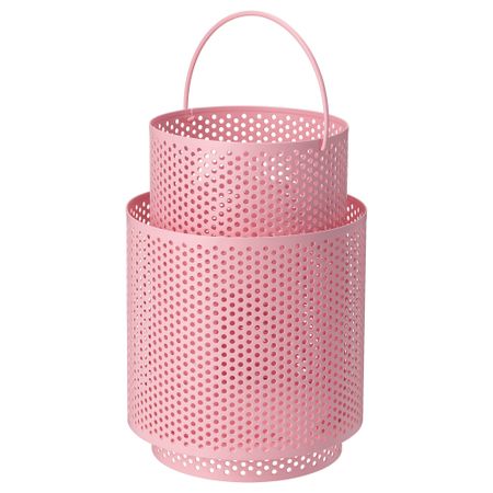 Фонарь для формовой свечи БЕГЕРСКА, розовый (26 см)